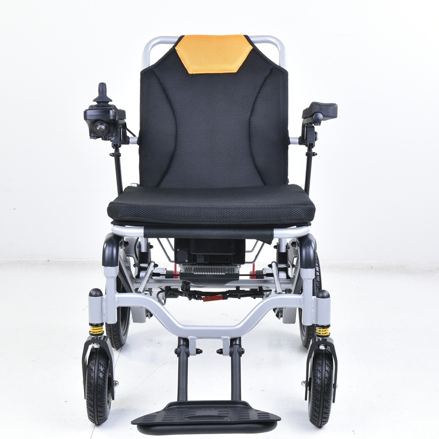 Wholesale Aluminum Flip-up Footrest Fold Electric Power Wheelchair with Removable Lithium Battery - Image 2
