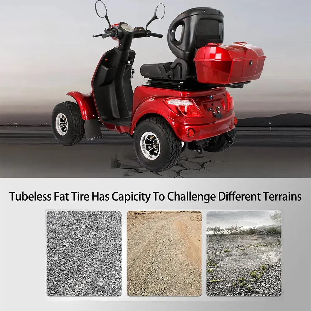 Ksm-910 Fully Enclosed Electric Cabin Mobility Scooter Price Double Seat Heavy Duty 4 Wheel Mobility Scooter for Elderly - Image 2