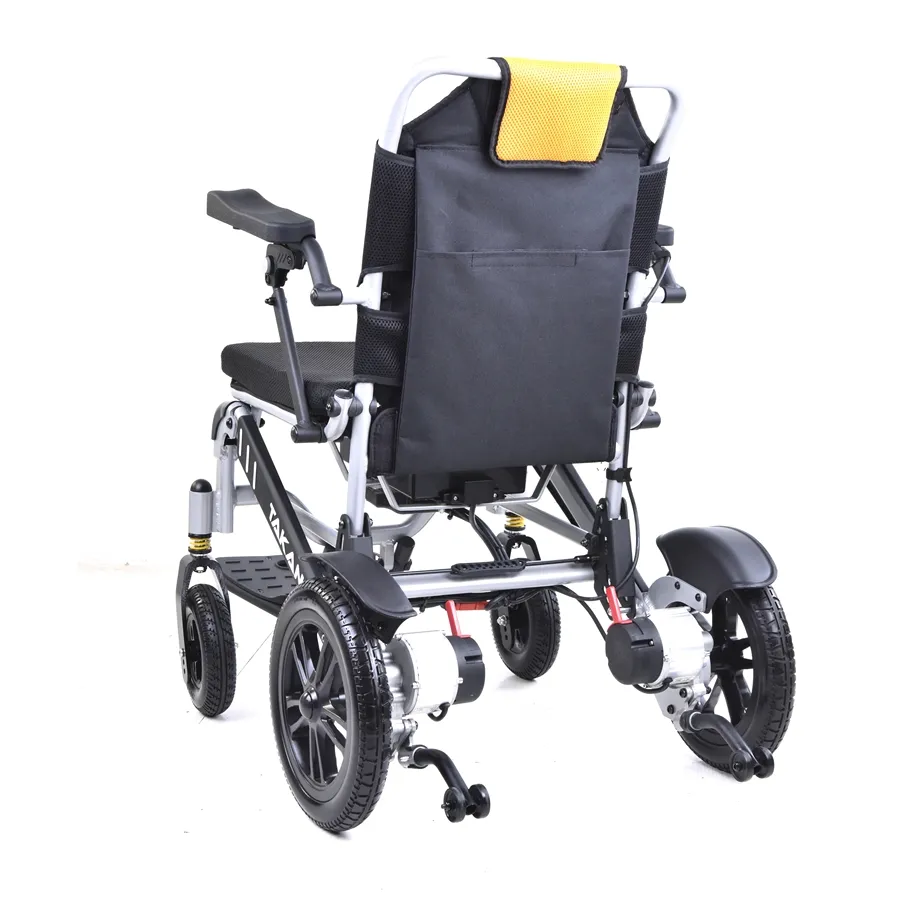 Wholesale Aluminum Flip-up Footrest Fold Electric Power Wheelchair with Removable Lithium Battery - Image 4