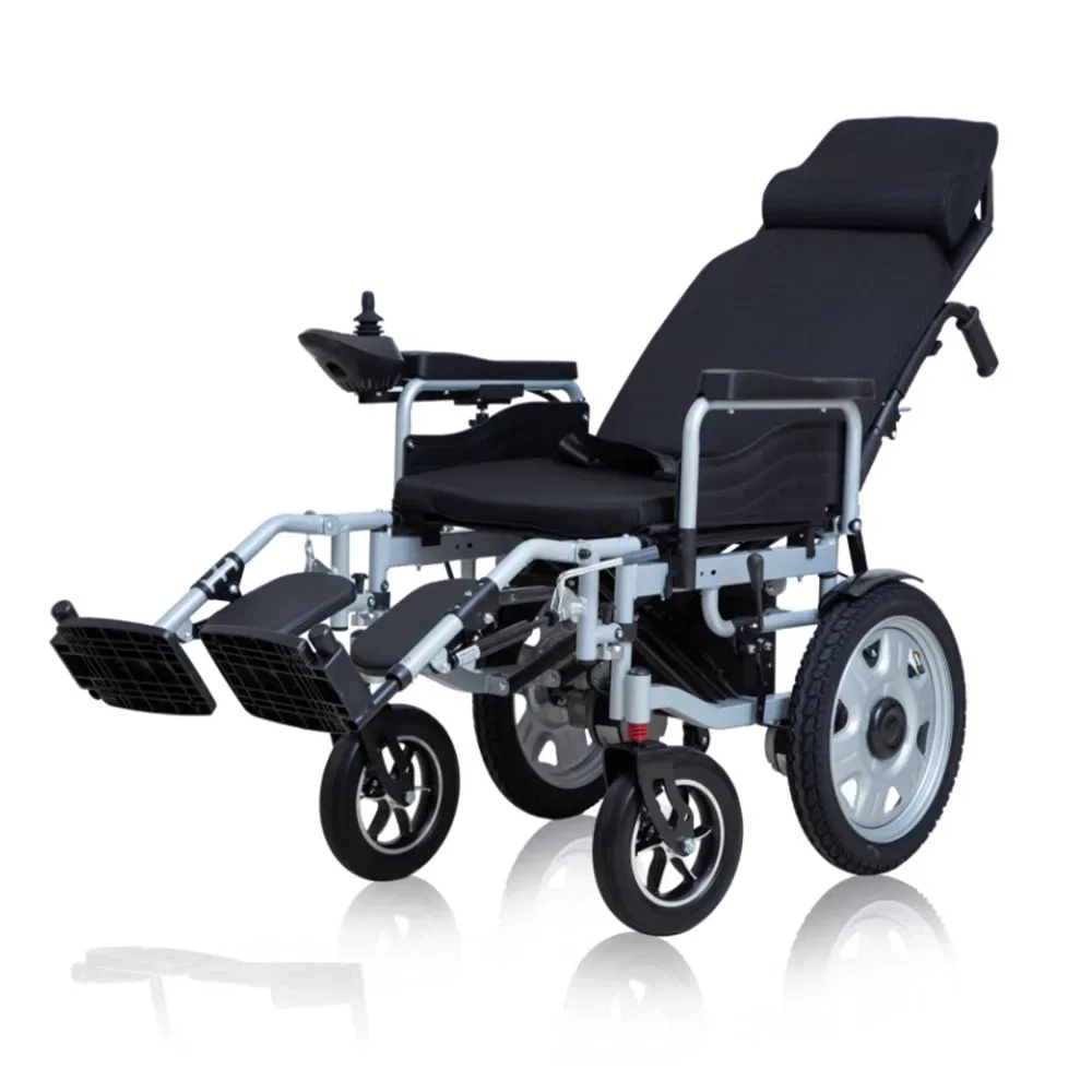 170° Reclining Power Wheelchair with Electronic Brake for Safety