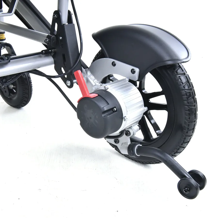 Wholesale Aluminum Flip-up Footrest Fold Electric Power Wheelchair with Removable Lithium Battery - Image 5