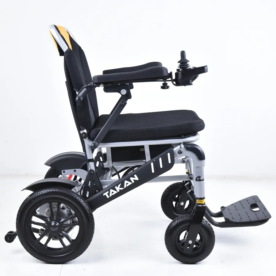 Wholesale Aluminum Flip-up Footrest Fold Electric Power Wheelchair with Removable Lithium Battery - Image 6