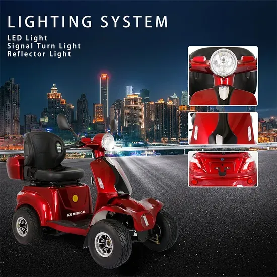 Ksm-910 Fully Enclosed Electric Cabin Mobility Scooter Price Double Seat Heavy Duty 4 Wheel Mobility Scooter for Elderly - Image 7